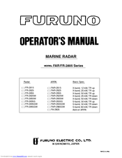 Furuno FR-2805 Series Operator's Manual