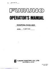 Furuno F-851SD Operator's Manual