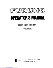 Furuno FCV-782 Operator's Manual