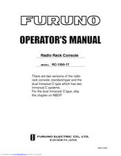Furuno RC-1500-1T Operator's Manual