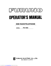 Furuno FS-1503 Operator's Manual