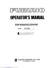Furuno FS-1502 Operator's Manual