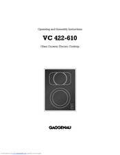 Gaggenau VC 422-610 Operating And Assembly Instructions Manual