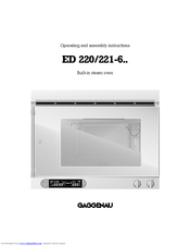 Gaggenau ED 221-6 Series Operating Instructions Manual