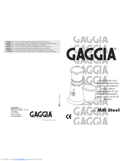 Gaggia Coffee Grinder Mod. MM Steel Operating Instructions Manual
