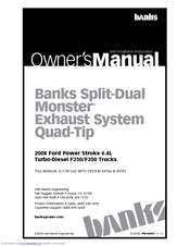 banks Split-Dual Monster Owner's Manual