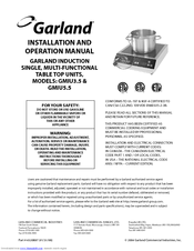 Garland GMIU5.5 Installation And Operation Manual