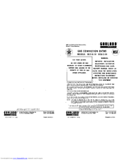 Garland BCO-G-10 Installation & Operation Manual