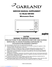 Garland EM-S85M Service Manual Supplement