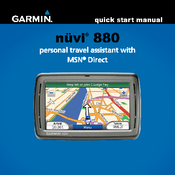 Garmin 880 Quick Start Manual