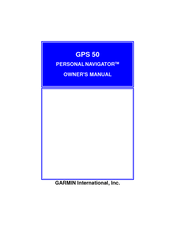 Garmin GPS 50 Owner's Manual