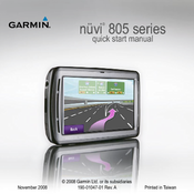 Garmin Nuvi 865 Quick Start Manual