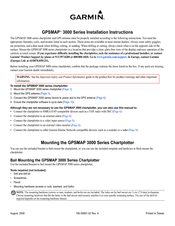Garmin GPSMAP 3005 Installation Instructions Manual