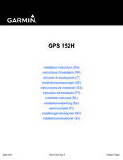 Garmin GPS 190-01219-91 Installation Instructions Manual