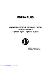 Chloride EDP70 PLUS User Handbook Manual