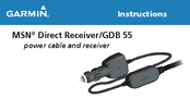 Garmin GDB 55 - MSN Direct Receiver Instructions Manual