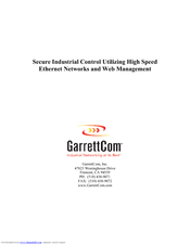 GarrettCom Ethernet Networks and Web Management Brochure