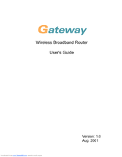 Gateway Wireless Broadband Router none User Manual
