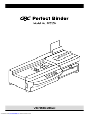 GBC PF3200 Operation Manual