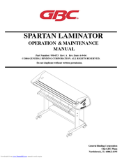 GBC Spartan Operation And Maintenance Manual