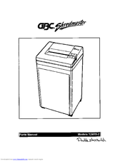 GBC SHREDMASTER 1246S-2 Parts Manual