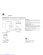 GE DBXR463GD Product Information