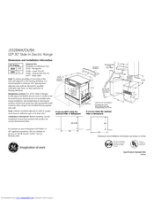 GE JSS28CKCC Dimensions And Installation Information