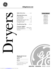 GE DTSR495 Owner's Manual