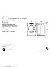 GE DCVH680GJ Dimensions And Installation Information