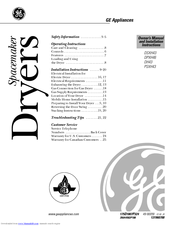 GE Spacemaker DPXH46 Owner's Manual And Installation Instructions