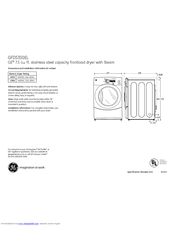GE Profile GFDS355ELMS Dimensions And Installation Information