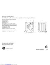 GE Profile PFDS455GLMG Dimensions And Installation Information