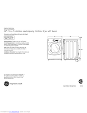 GE GFDS355GLMV Dimensions And Installation Information