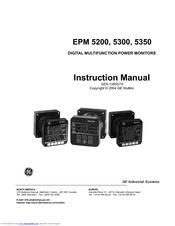 GE EPM 5200 Instruction Manual