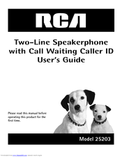 RCA 25203 User Manual