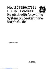 GE 27951EE1 User Manual