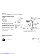 GE Profile PT960SM Dimensions And Installation Information