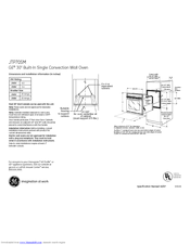 GE JTP70SM Dimensions And Installation Information