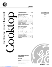 GE PP980BMBB - Profile - 36in Electric Cooktop Owner's Manual