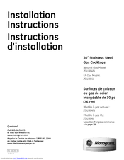 GE Monogram ZGU384N Installation Instructions Manual