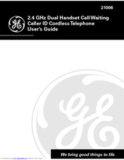 Ge 21006 User Manual