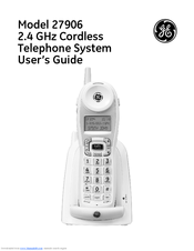 GE CORDLESS TELEPHONE SYSTEM 27906 User Manual
