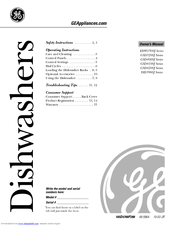 GE EDW1500J Series Owner's Manual