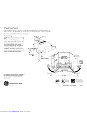 GE PDWF500PBB - Profile Dishwasher With SmartDispense Technology Dimensions And Installation Information