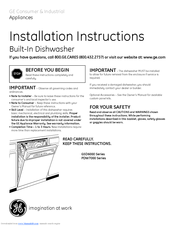 GE Profile PDW7980NSS Installation Instructions Manual