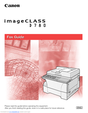 Canon imageCLASS D780 Fax Manual