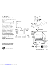 GE GLD6700NBB Dimension Manual
