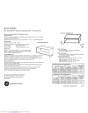 GE Zoneline AZ61H09DAC Dimension Manual