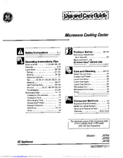 GE JKP65 Use And Care Manual