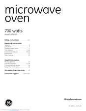 GE JES0737DNWW - Countertop Microwave Oven Operating Instructions Manual